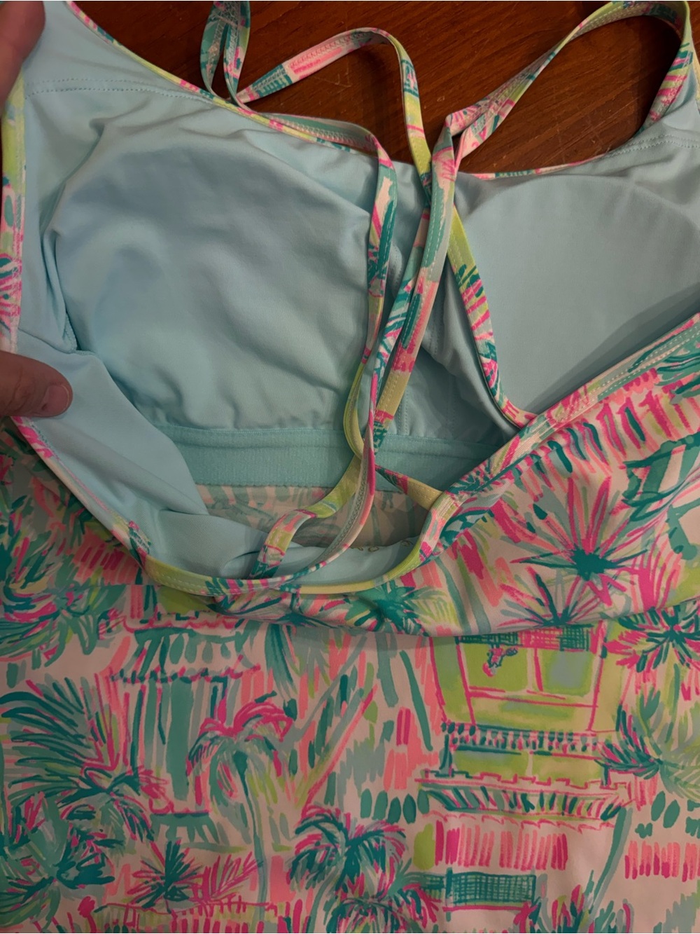 Lilly Pulitzer Meryl Avida Luxletic Tank Top Womens M Blue Tennis Perfect Match - Picture 13 of 16